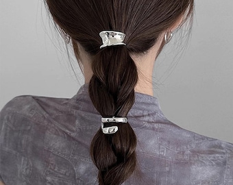 Gancho de cola de caballo Manguito de pelo Accesorios para el cabello plateados Regalo de dama de honor Clips para el cabello Soporte de cola de caballo para mujeres Pin de pelo Regalos de garra de metal para ella