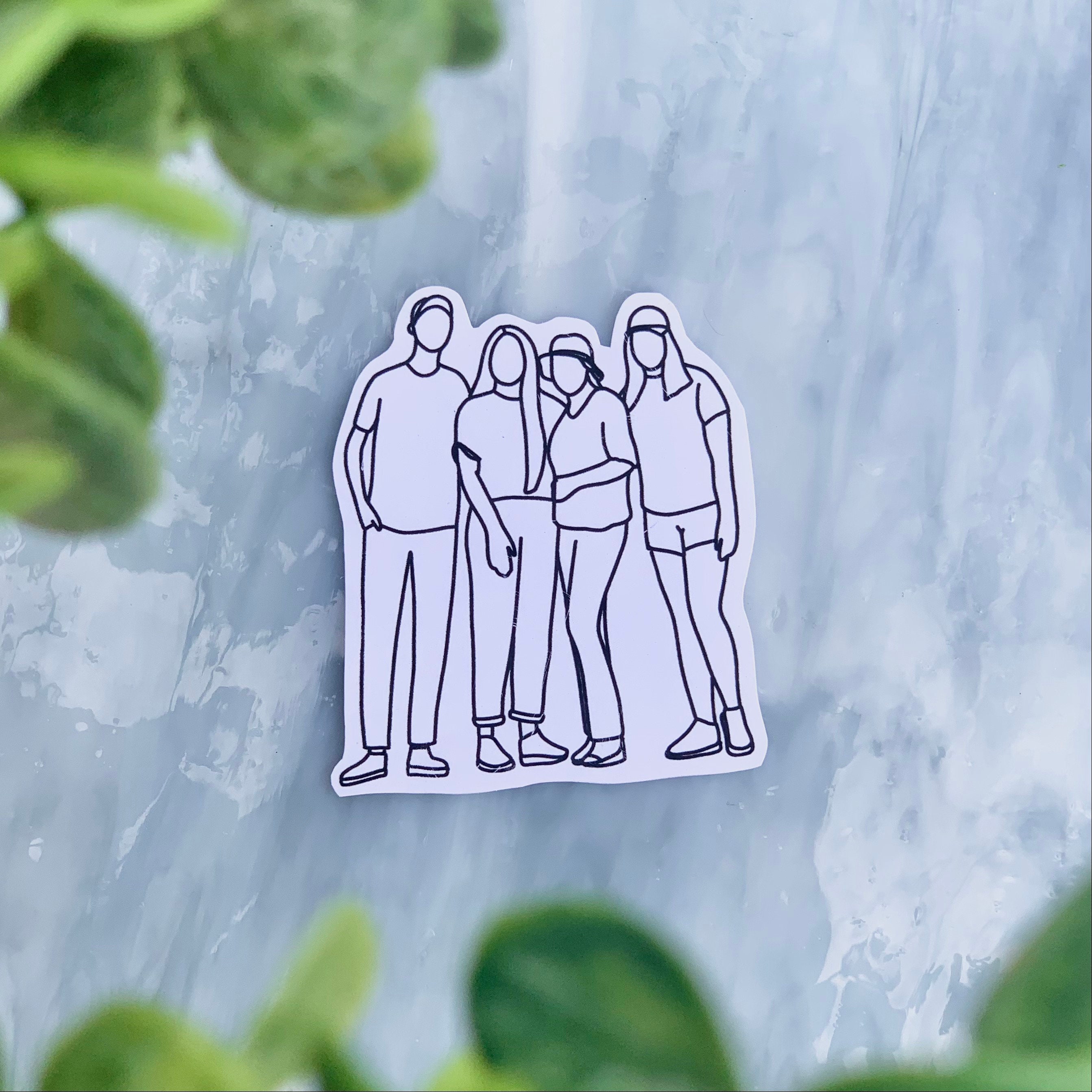 Sticker Design Portrait CUSTOM STICKERS | Line Portrait Stickers - Etsy