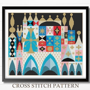 Mary Blair&#39;s Castle Cross Stitch Pattern: Modern Easy Design (PDF)
