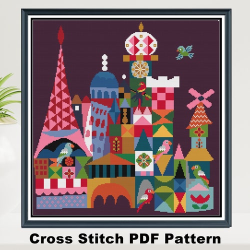 Small World Cross Stitch PDF Pattern / Embroidery / - Etsy