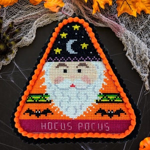 Magician Cross Stitch Pattern: Halloween Needlepoint (Digital Pattern)