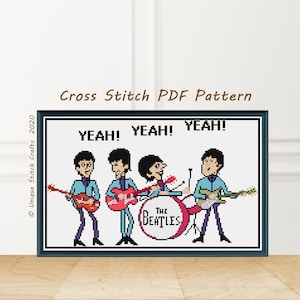 Pop Art Kreuzstichmuster/ Cartoon Kreuzstich / PDF Stickmuster