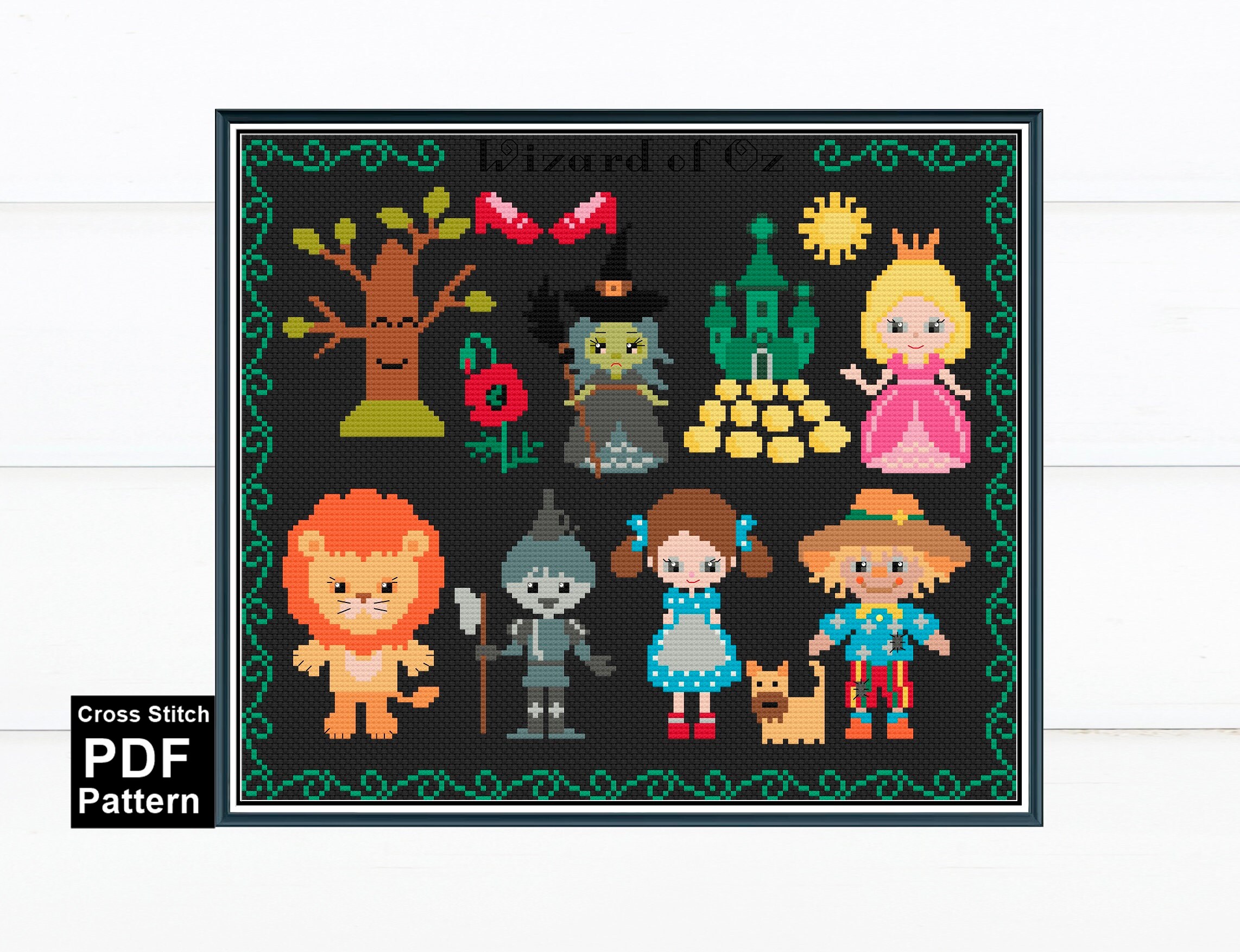 Kreuzstich-Lesezeichen-Set „Oz Witches“ – DIY-Stickerei Mit Guter & Böser Hexe Aus Der Zauberer Von Oz