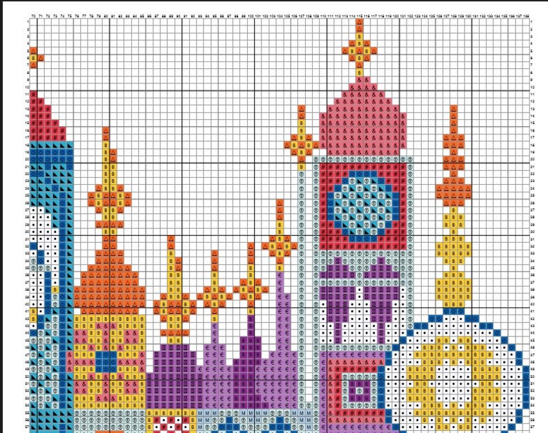 Disney's World Cross Stitch PDF Pattern / Disneyland Etsy