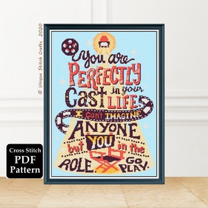 Funny Quote Cross Stitch Pattern - Vintage Retro Wall Art - Instant Download - PDF
