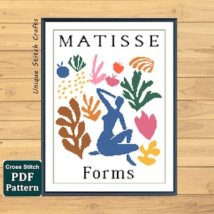 Henri Matisse Collage -1 Cross  Stitch Pattern / Painting Cross Stitch / Art Embroidery / Needlepoint Pattern / Digital PDF Pattern