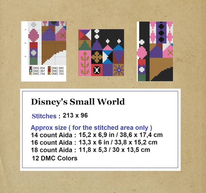It's a Small World Coss Stitch Pattern / Fairytale Princess Castle ...