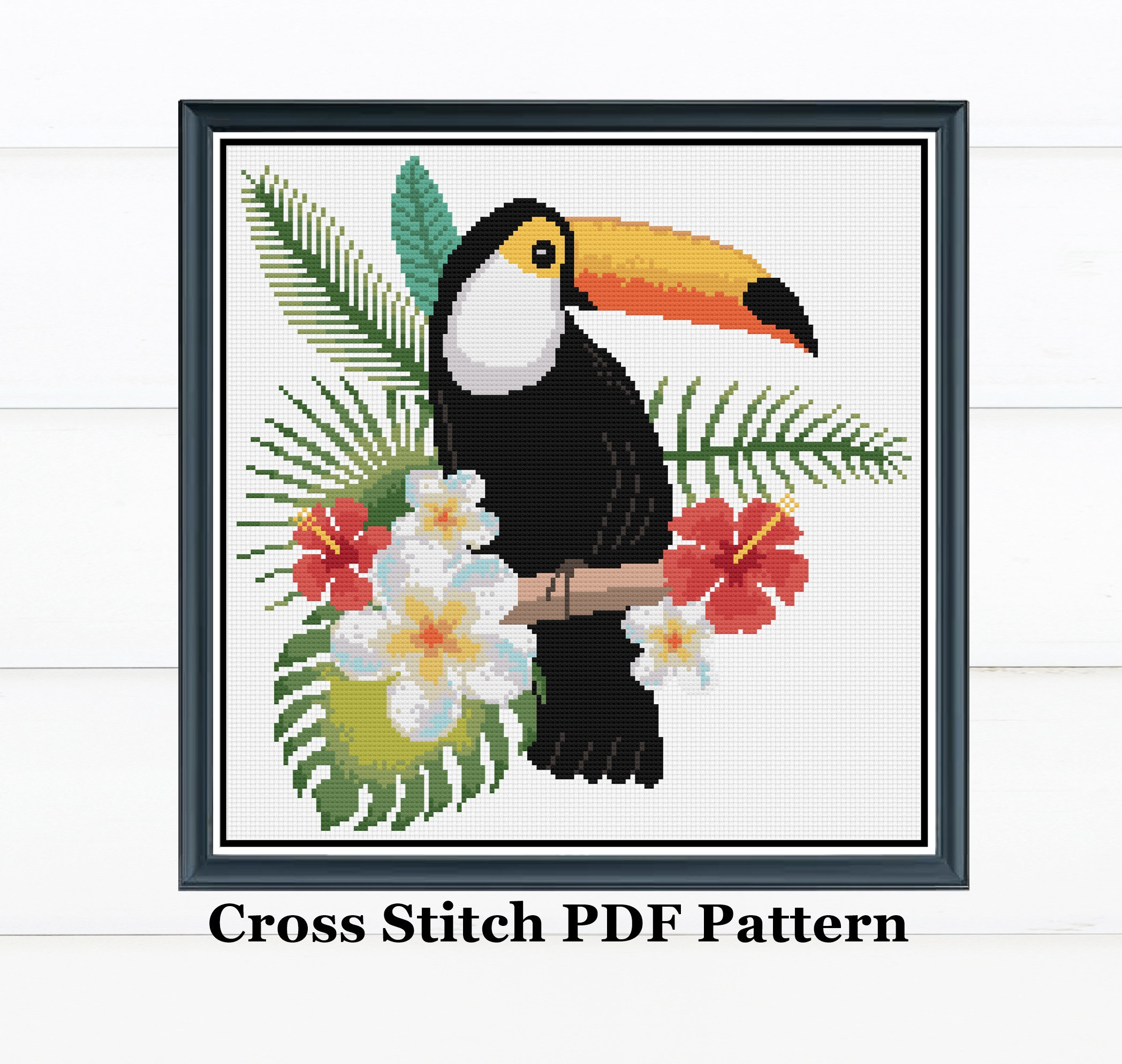 Toucan Cross Stitch Pattern: Tropical Bird Design (instant Download PDF) -  Etsy Israel
