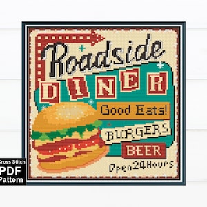 Retro Kitchen Decor #3 Cross Stitch Pattern / Vintage Cross Stitch / Home Decor Embroidery / Digigtal PDF Version
