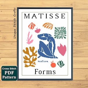 Henri Matisse Collage -3 Cross Stitch Pattern / Painting Cross Stitch / Art Embroidery / Needlepoint Pattern / Digital PDF Pattern