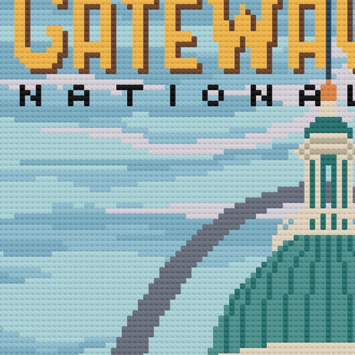 Gateway Arch Cross Stitch Pattern / National Parks Landscape ...