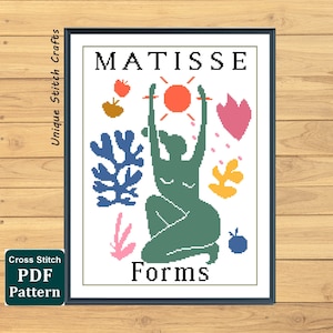 Henri Matisse Collage -2 Cross Stitch Pattern / Painting Cross Stitch / Art Embroidery / Needlepoint Pattern / Digital PDF Pattern