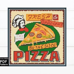 Retro Kitchen Decor #4 Cross Stitch Pattern / Vintage Cross Stitch / Home Decor Embroidery / Digigtal PDF Version