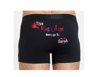 Personalised Boxers, Gift for Him, Wedding Boxers, Birthday Present for Him, Husband to be Present, Personalised Boxers