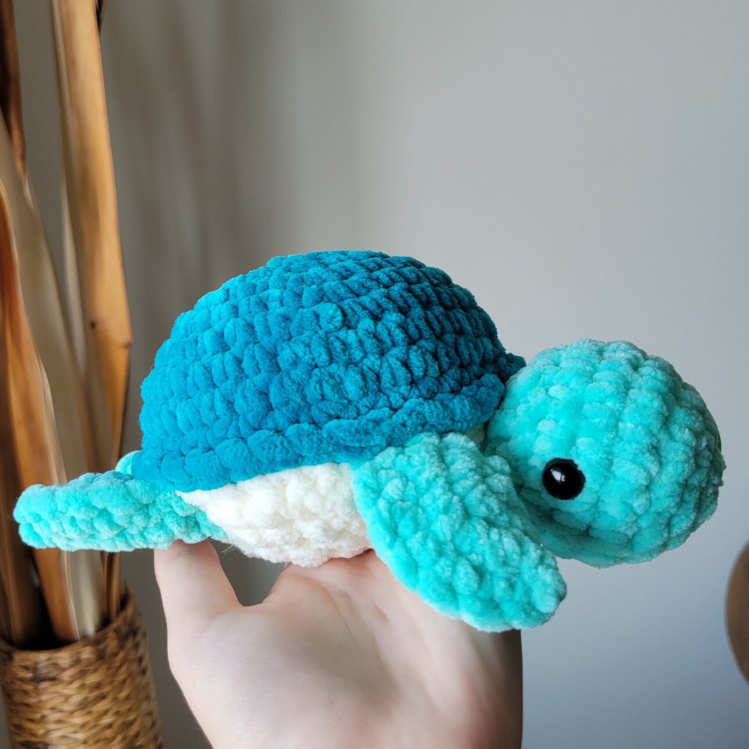 Sea Turtle Crochet Plushie Cute Amigurumi Stuffed Turtle - Etsy