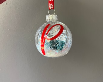 Personalized clear Christmas ornament/clear plastic ornaments