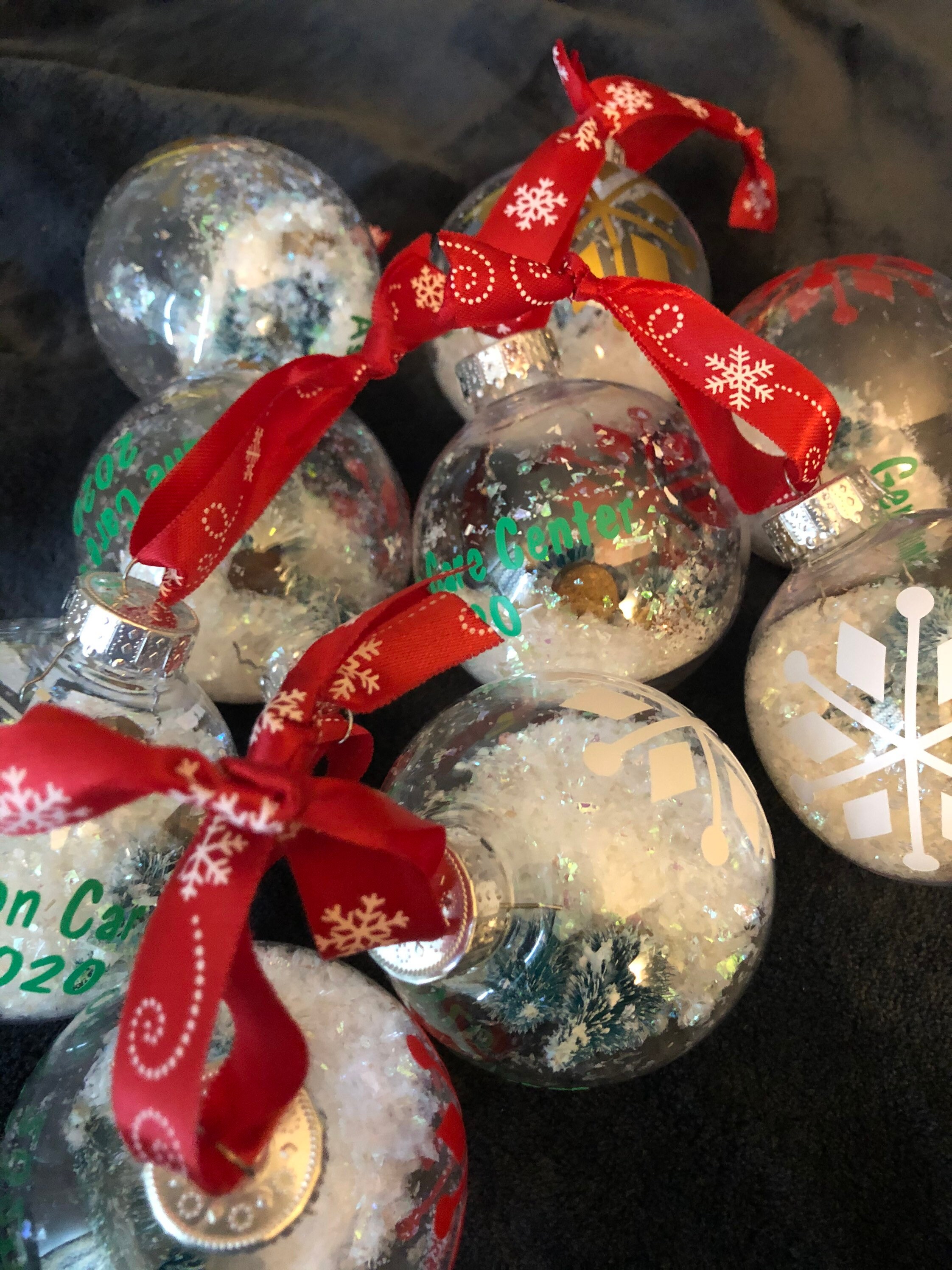 Personalized Clear Christmas Ornament/clear Plastic Ornaments 