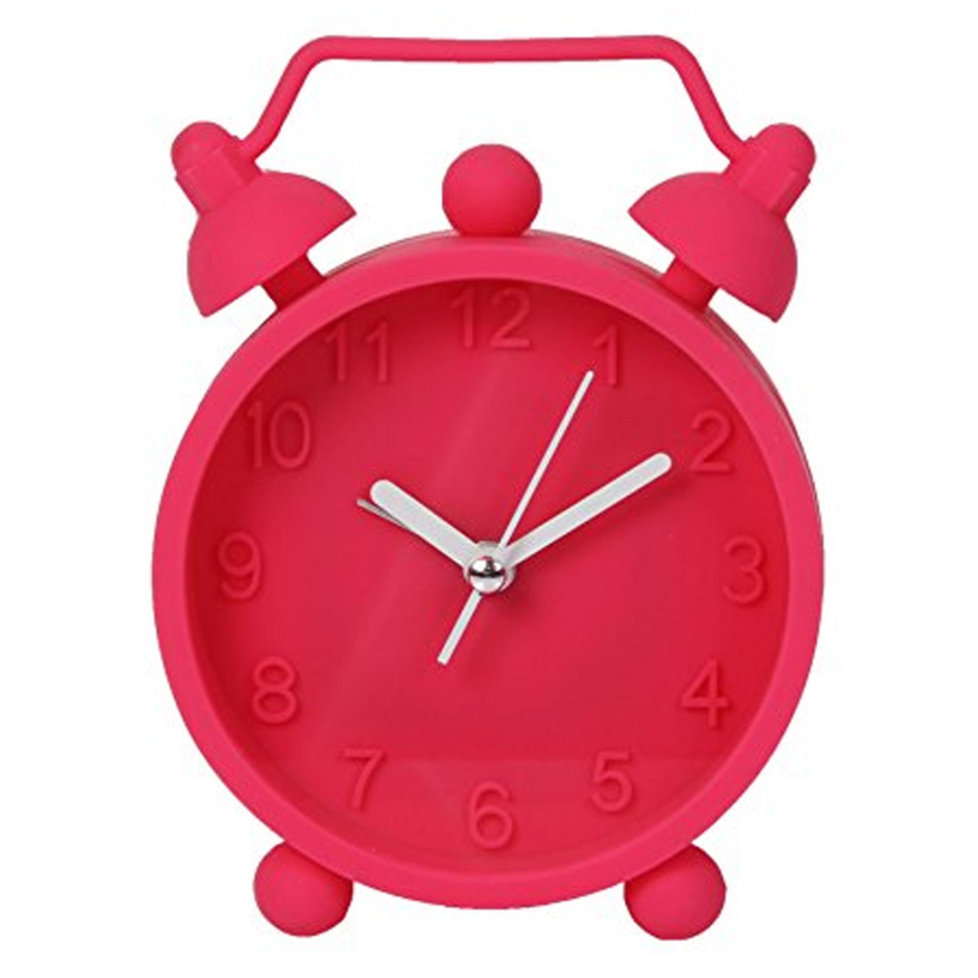 Pink Double Bell Silicone Alarm Clock Home Decor Modern Etsy