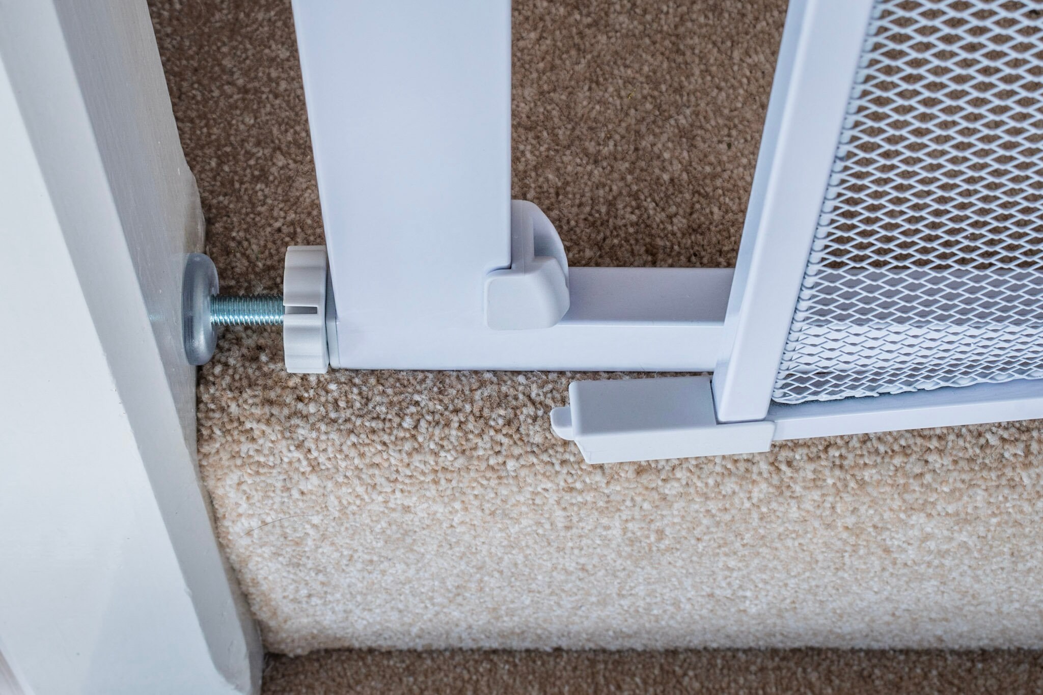 Metal Mesh Stair Gate 7582cm Pressure Fit Steel Mesh Safety Etsy UK