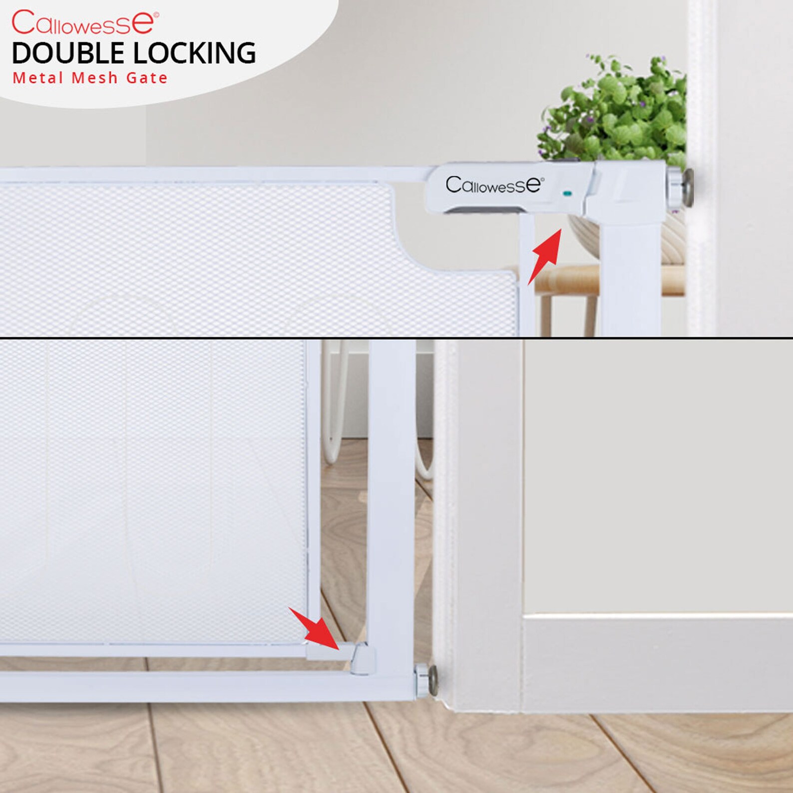 Metal Mesh Stair Gate 7582cm Pressure Fit Steel Mesh Safety Etsy UK