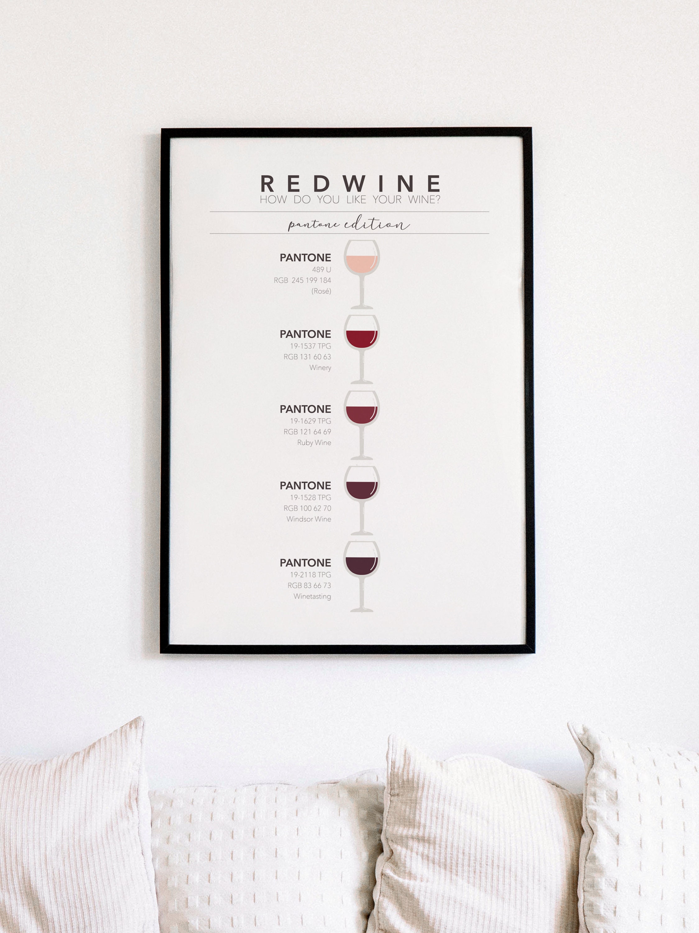 Pantone Red Wine Print Etsy