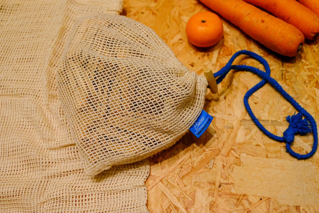 Organic Cotton Mesh Produce Bags Eco Reusable WashableMesh Etsy