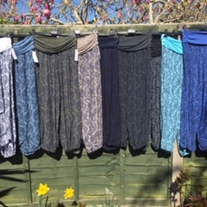 Ladies Paisley harem/yoga/pilates cotton leisure pants-free uk delivery