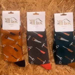Mens Tools Design Bamboo Socks-Free UK delivery
