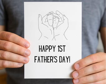 First Father's Day Card – Baby Feet Design (Digital Download)