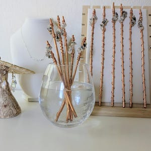Copper & Herkimer Diamond Water Charging Wand • Structured Water Energy Tool • Hand-Wrapped Quartz Crystal Conductor • The Monday Emporium