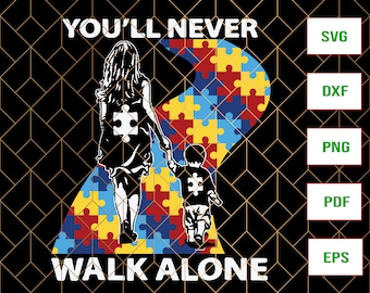 Autism Walk Svg Etsy