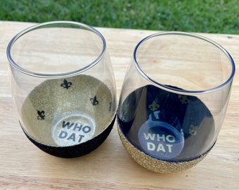 New Orleans Wine Glasses Set of Two