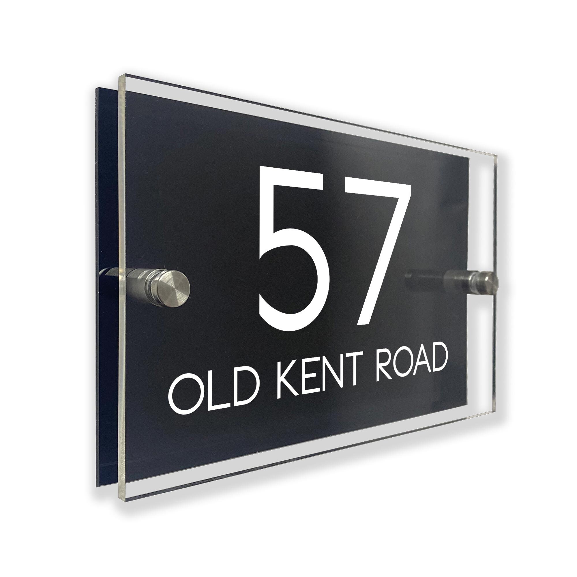 Personalised Modern Acrylic House Sign House Sign with Door Etsy