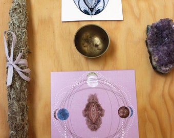 Set Altar Cards "Yoni Mandala-Sacred Portal" * "VereintYoniLingam* Luna Sol