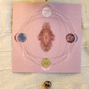 Print "Yoni Mandala- Sacred Portal" Vulva,moon,Kunstdruck,Spirituelle Kunst,Tantra,spirituelle Kunst,Bild,Druck;Mond,Zyklus
