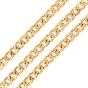 Flat Chain Necklace Brass Chain Welded Chain Cuban Chain Necklace Chain Necklace 1m