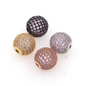 12MM Pink Spacer Beads, Cubic Zirconia Micropavé, Bracelet Necklace Charm DIY Accessory Supply, 12x12x12mm