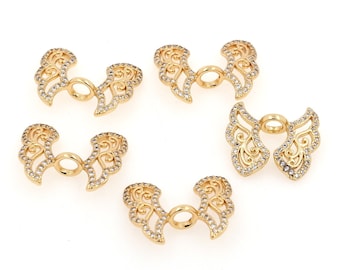 Cutout Simple WingsWing Spacer, Angel Wing Bracelet Spacer, Angel Wing Charm, 17x21x6mm