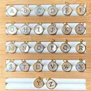 Exquisite shell pendant Simple and smooth pendant Luxury Personalized Letter Pendant 18K Gold Plating Pendant First Letter Birthday Gift