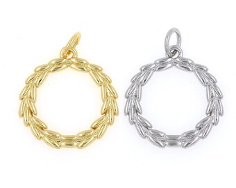Cirkel hanger regel hanger ronde hanger geometrische hanger plating 18K goud glanzende hanger handgemaakte DIY sieraden accessoires: