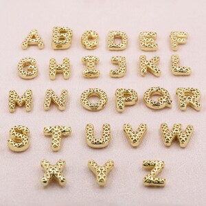 10 piezas colgante inicial chapado en oro de 18k regalo para mujer exquisito colgante regalo de Navidad colgante CZ accesorios de joyería hechos a mano DIY