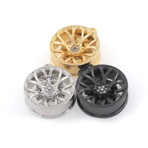 Motorcycle Charm Wheel Hub Pendant Tire Amulet Tire Charm Pendant,20x20x6mm