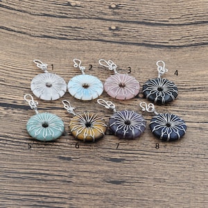 Peace Buckle Pendant, Rose Gold Wire Wound Healing Power Stone, Gem Donut Disc, Birthday Gift, Opal Rose Quartz
