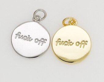 Round pendant coin suspension rolling jewelry handmade DIY jewelry accessories 18K gold plating pendant girl girlfriend gift
