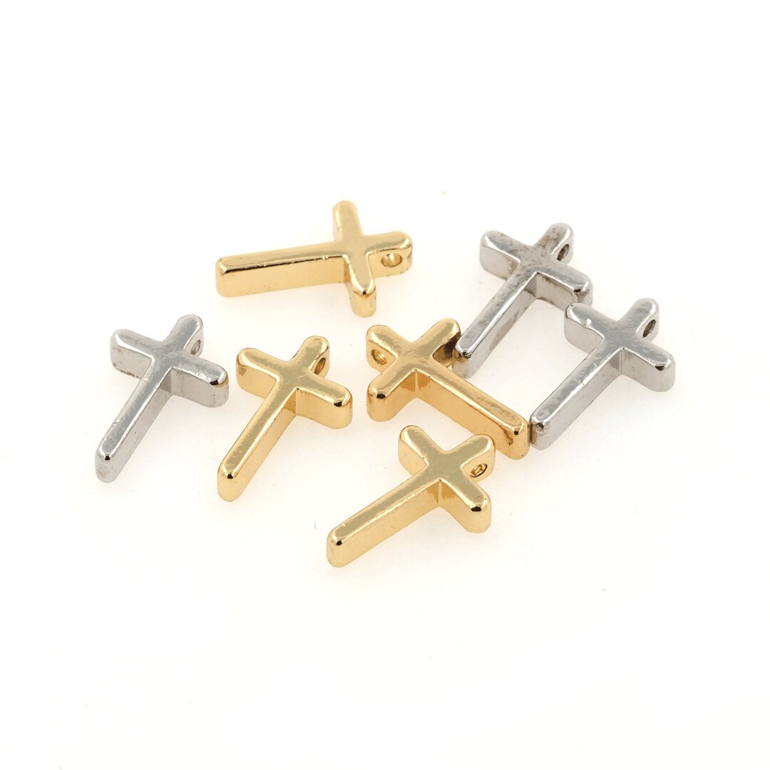 20. Cross Spacer Beads, Gold Plating, Production and Supply of DIY