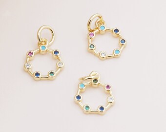 Exquisite Star Necklace 18K Golfing CZ Star -shaped Pendant DIY Jewelry accessories 10x6x3mm