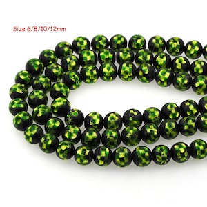 Finish Line Gold And Silver Foil Nebula Beads, Ceramic Art Decorative Beads, Green Nebula Ceramic Bead Chain Head Jewelry Production