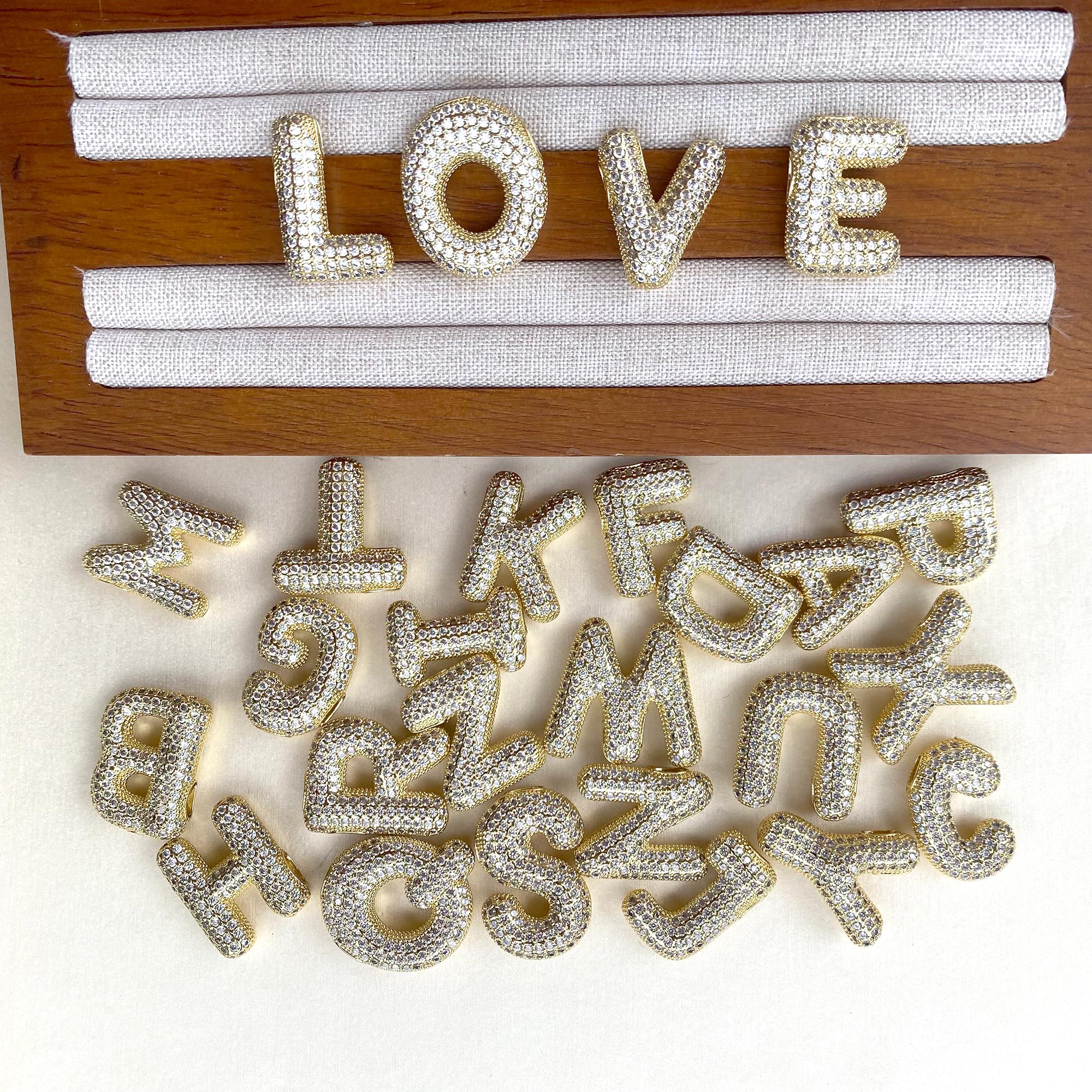 Pendants With Letters Exquisite Letter Pendant 18K Gold Plating Pendant Personality First ...