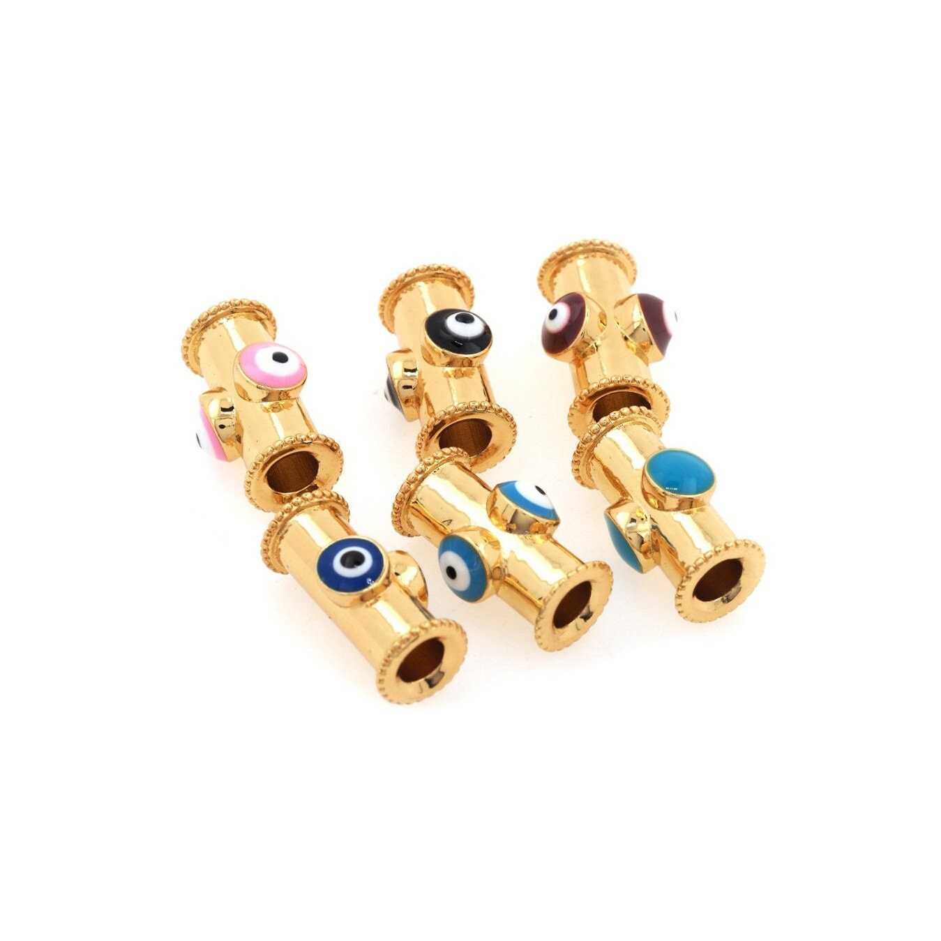 パイプスペーサービーズ、アイビーズ、18Kゴールドフィルド