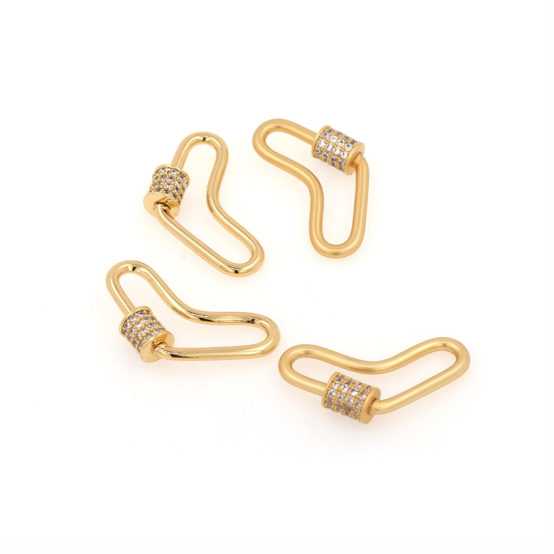 Boomerang Turnbuckle Lock, Frosted Turnbuckle Charm, Matte Brass Carabiner, Boomerang Carabiner